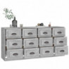 Sideboards 2 Stk. Betongrau Holzwerkstoff