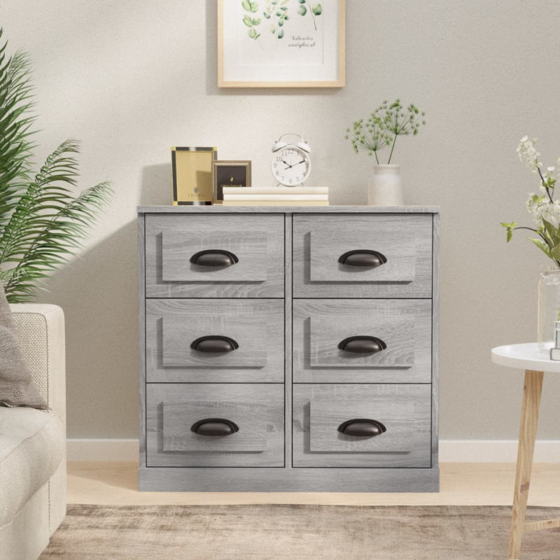 Sideboard Grau Sonoma 70x35,5x67,5 cm Holzwerkstoff