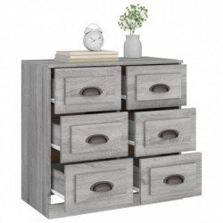 Sideboard Grau Sonoma 70x35,5x67,5 cm Holzwerkstoff