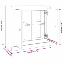 Sideboard Weiß 70x35,5x67,5 cm Holzwerkstoff