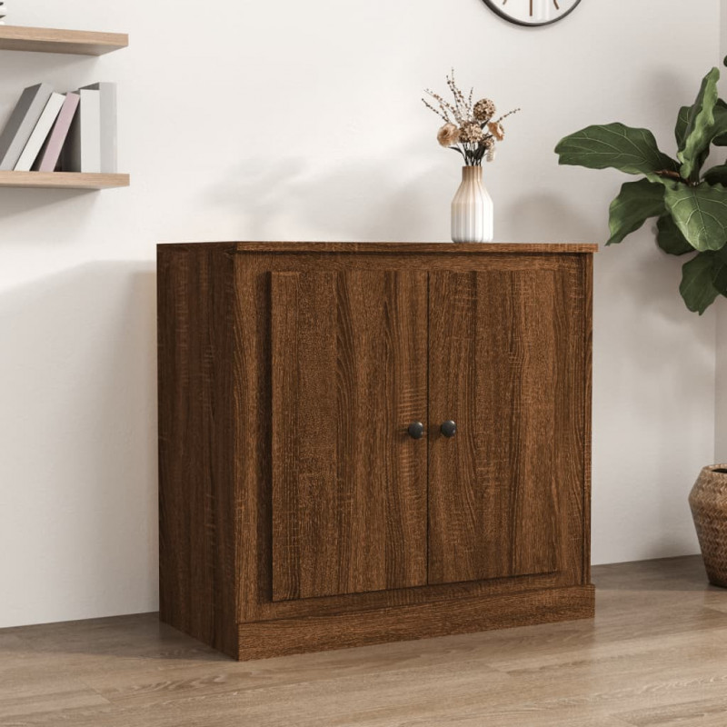 Sideboard Braun Eichen-Optik 70x35,5x67,5 cm Holzwerkstoff