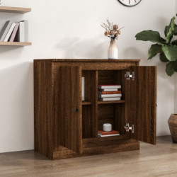 Sideboard Braun Eichen-Optik 70x35,5x67,5 cm Holzwerkstoff