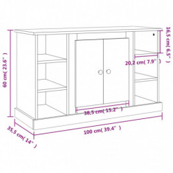 Sideboard Weiß 100x35,5x60 cm Holzwerkstoff