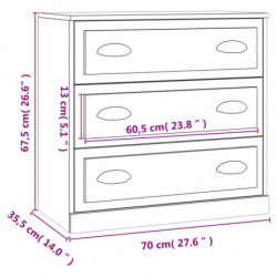 Sideboard Grau Sonoma 70x35,5x67,5 cm Holzwerkstoff