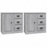 Sideboards 2 Stk. Grau Sonoma Holzwerkstoff