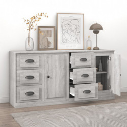 Sideboards 2 Stk. Grau Sonoma Holzwerkstoff