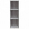 Bücherschrank/TV-Schrank Grau Sonoma 36x30x114 cm Holzwerkstoff