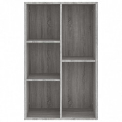 Bücherregal/Sideboard Grau Sonoma 50x25x80 cm Holzwerkstoff