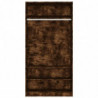 Kleiderschrank Räuchereiche 100x50x200 cm Holzwerkstoff