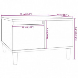 Couchtisch Betongrau 55x55x36,5 cm Holzwerkstoff