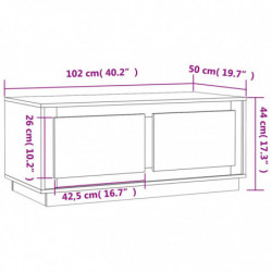 Couchtisch Sonoma-Eiche 102x50x44 cm Holzwerkstoff