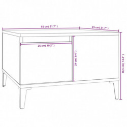 Couchtisch Schwarz 55x55x36,5 cm Holzwerkstoff