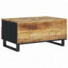 Couchtisch 80x54x40 cm Massivholz Mango & Holzwerkstoff