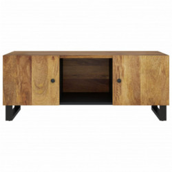 Couchtisch 100x54x40 cm Massivholz Mango & Holzwerkstoff