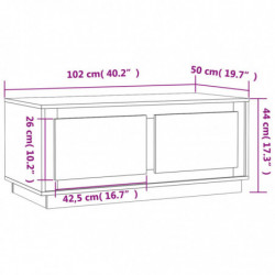 Couchtisch Räuchereiche 102x50x44 cm Holzwerkstoff