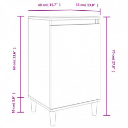 Nachttisch Braun Eichen-Optik 40x35x70 cm Holzwerkstoff