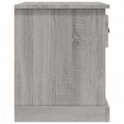 Nachttische 2 Stk. Grau Sonoma 39x39x47,5 cm Holzwerkstoff