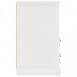 Nachttisch Hochglanz-Weiß 43x36x60 cm