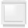 Nachttisch Hochglanz-Weiß 44x35x45 cm Holzwerkstoff