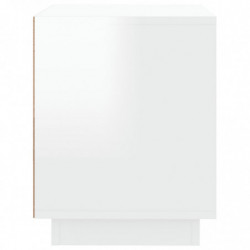 Nachttisch Hochglanz-Weiß 44x35x45 cm Holzwerkstoff