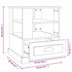 Beistelltisch Betongrau 50x50x60 cm Holzwerkstoff