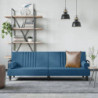 Schlafsofa mit Armlehnen Blau Samt