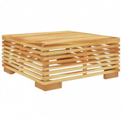 Gartenhocker mit Creme Kissen Massivholz Teak