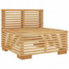 Garten-Mittelsofa mit Dunkelgrauen Kissen Massivholz Teak