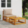 2-tlg. Garten-Sofa-Set mit Kissen Massivholz Akazie