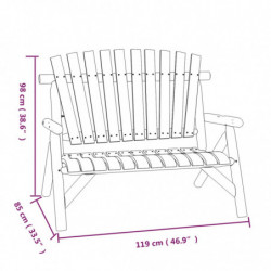 Gartenbank 2-Sitzer 119x85x98 cm Massivholz Fichte