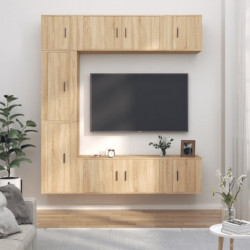 7-tlg. TV-Schrank-Set Sonoma-Eiche Holzwerkstoff
