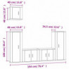 5-tlg. TV-Schrank-Set Weiß Holzwerkstoff