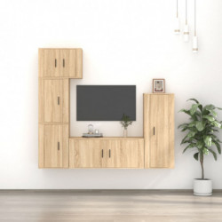 5-tlg. TV-Schrank-Set Sonoma-Eiche Holzwerkstoff