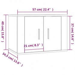 2-tlg. TV-Schrank-Set Schwarz Holzwerkstoff