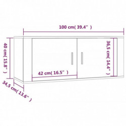 4-tlg. TV-Schrank-Set Betongrau Holzwerkstoff