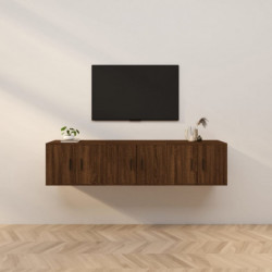 TV-Wandschränke 3 Stk. Braun Eichen-Optik 57x34,5x40 cm