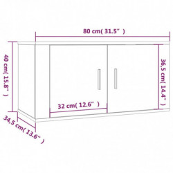 3-tlg. TV-Schrank-Set Schwarz Holzwerkstoff