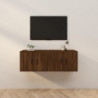 TV-Wandschränke 2 Stk. Braun Eichen-Optik 57x34,5x40 cm