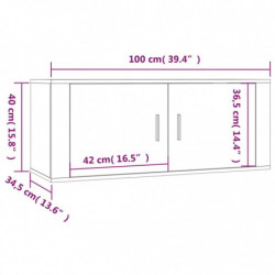 6-tlg. TV-Schrank-Set Braun Eichen-Optik Holzwerkstoff