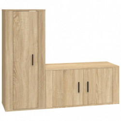 2-tlg. TV-Schrank-Set Sonoma-Eiche Holzwerkstoff