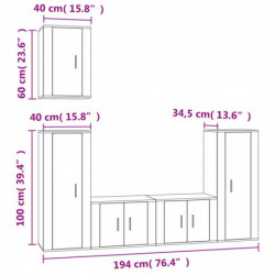 5-tlg. TV-Schrank-Set Sonoma-Eiche Holzwerkstoff