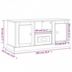 TV-Schrank Räuchereiche 100x35,5x45 cm Holzwerkstoff