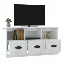 TV-Schrank Hochglanz-Weiß 100x35x50 cm Holzwerkstoff