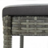 Barhocker mit Kissen 6 Stk. Grau Poly Rattan