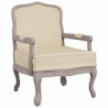 Sessel Beige 64x64x90 cm Leinen