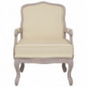 Sessel Beige 64x64x90 cm Leinen