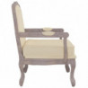 Sessel Beige 64x64x90 cm Leinen