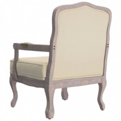 Sessel Beige 64x64x90 cm Leinen