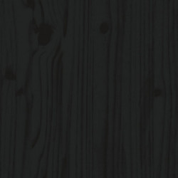 Massivholzbett mit Kopfteil Schwarz 120x200 cm Kiefer