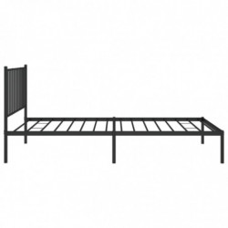 Bettgestell mit Kopfteil Metall Schwarz 107x203 cm